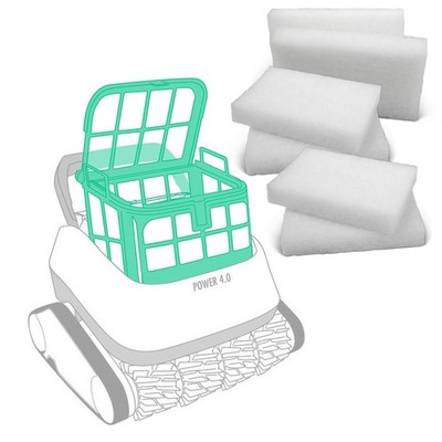 6x Filterpad Feinfilter PureFlow für Poolroboter Power + Power Evolution 4.0