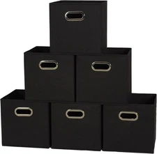 Household Essentials 80-1 Foldable Fabric Storage Bins | Set Of 6 Cubby Cubes
