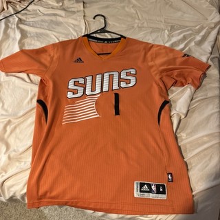 Adidas NBA Swingman Devin Booker Orange Short Sleeve Phoenix Suns Jersey SZ M