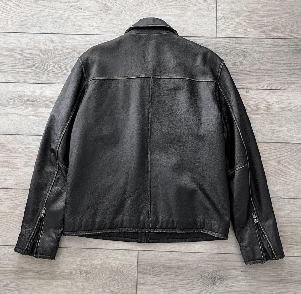 Rare Vintage Black Rivet Leather Jacket - Image 4 of 4
