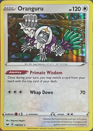 Oranguru Holo Rare - 148/202 - Sword & Shield Base Pokemon 2020