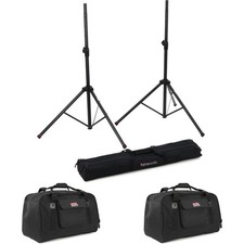 Gator Frameworks PA Speaker Stand  Speaker Bag Pack - with 10 Inch Speaker Bags