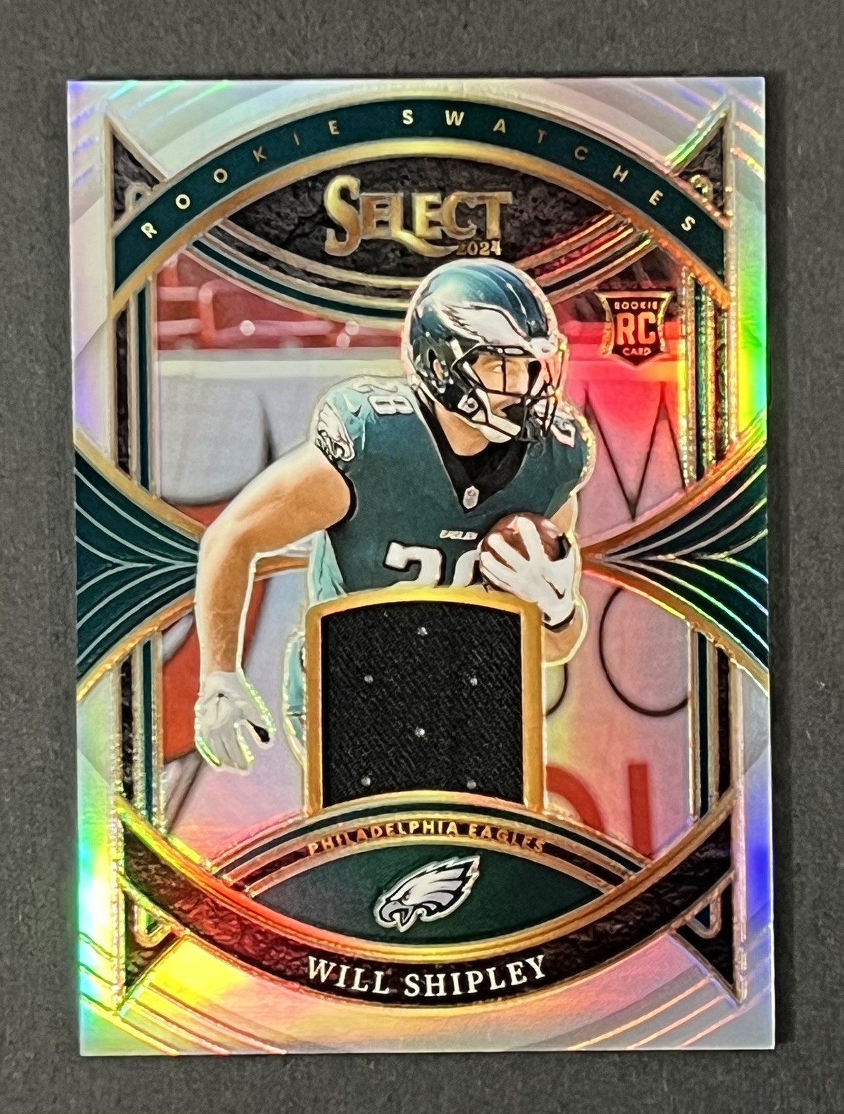 2024 Panini Select Will Shipley /125 RC Rookie Swatches Patch Silver SP #RS-WSY