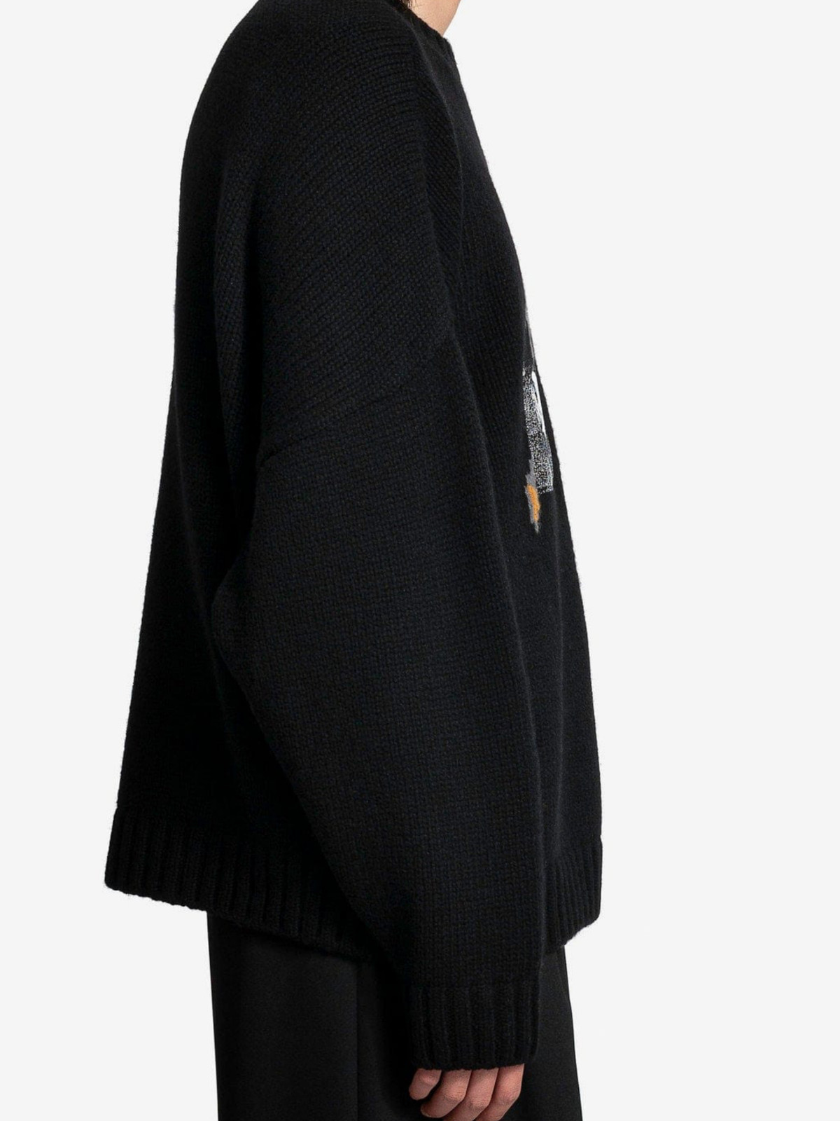 Undercover New Rose Intarsia Knit Sweater Black. Size JP4. BNWT. RRP £800 image 6