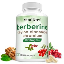 Berberine HCI With Ceylon Cinnamon 1000mg Immune Metabolism Support 120 Capsules