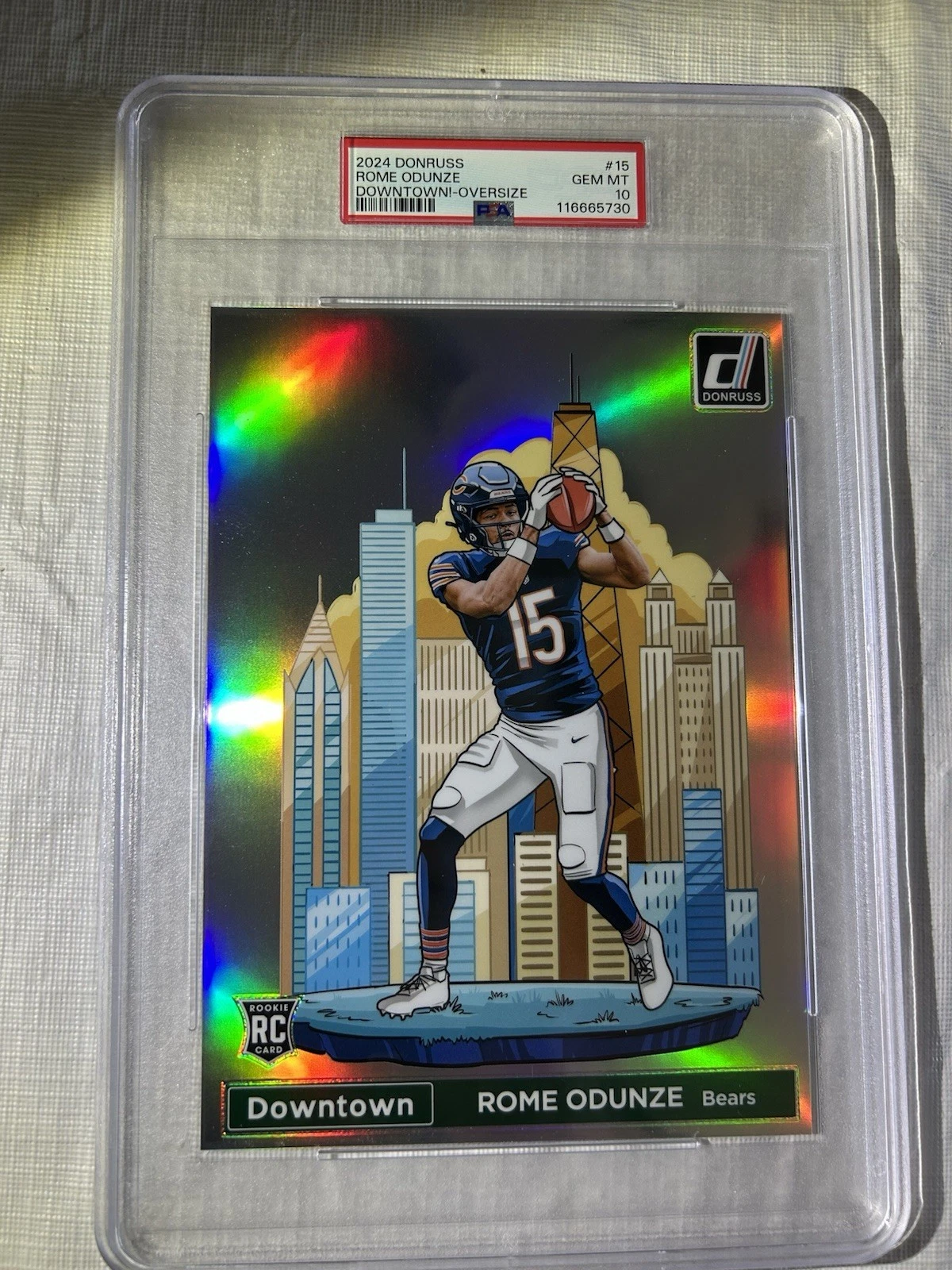Rome Odunze Panini Donruss Downtown! #15 Oversize
