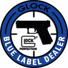 GLOCK - SAFE ACTION PISTOLS Blue Label DEALER Round Metal Sign 12"  Perfection 