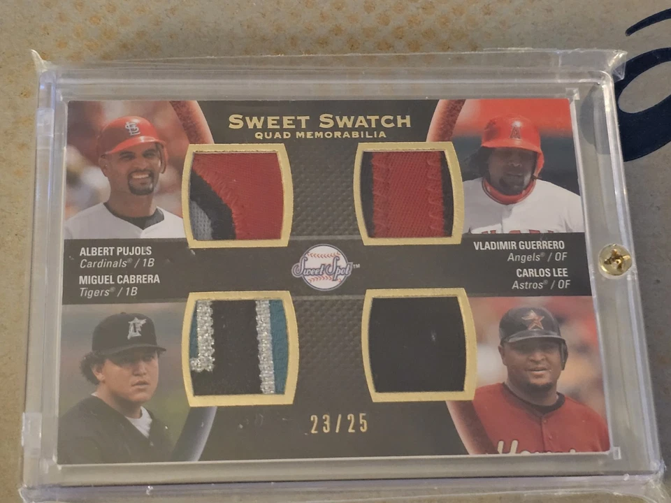 Pujols Cabrera Guerrero Lee 2008 UD Sweet Swatch 四场比赛二手球衣 23/25 — 第 2/4 张图片