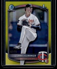 JAMES ELLWANGER 2025 BOWMAN DRAFT CHROME #BDC-164 YELLOW REFRACTOR 67/75