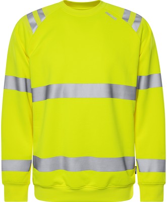 FRISTADS 301023-130 High Vis Green Sweatshirt Kl. 3 7862 GPSW  Gr.3XL Warnschutz
