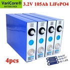 4Pcs 3.2V 105Ah LiFePO4 Battery Cells for 12V Solar Golf Cart Off-Grid Syste