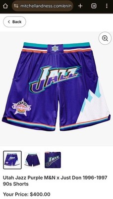 Just Don x Mitchell & Ness 96 97 Utah Jazz  All Star Weekend Shorts SZ. S NWT !!