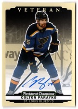 2022-23 Upper Deck Parkhurst Champions Auto COLTON PARAYKO 108 St Louis Blues SP