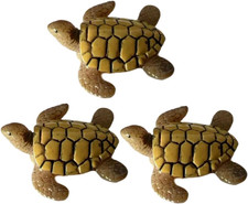 3 Pack Mini Sea Turtle Figurines Resin Micro Landscape Decor