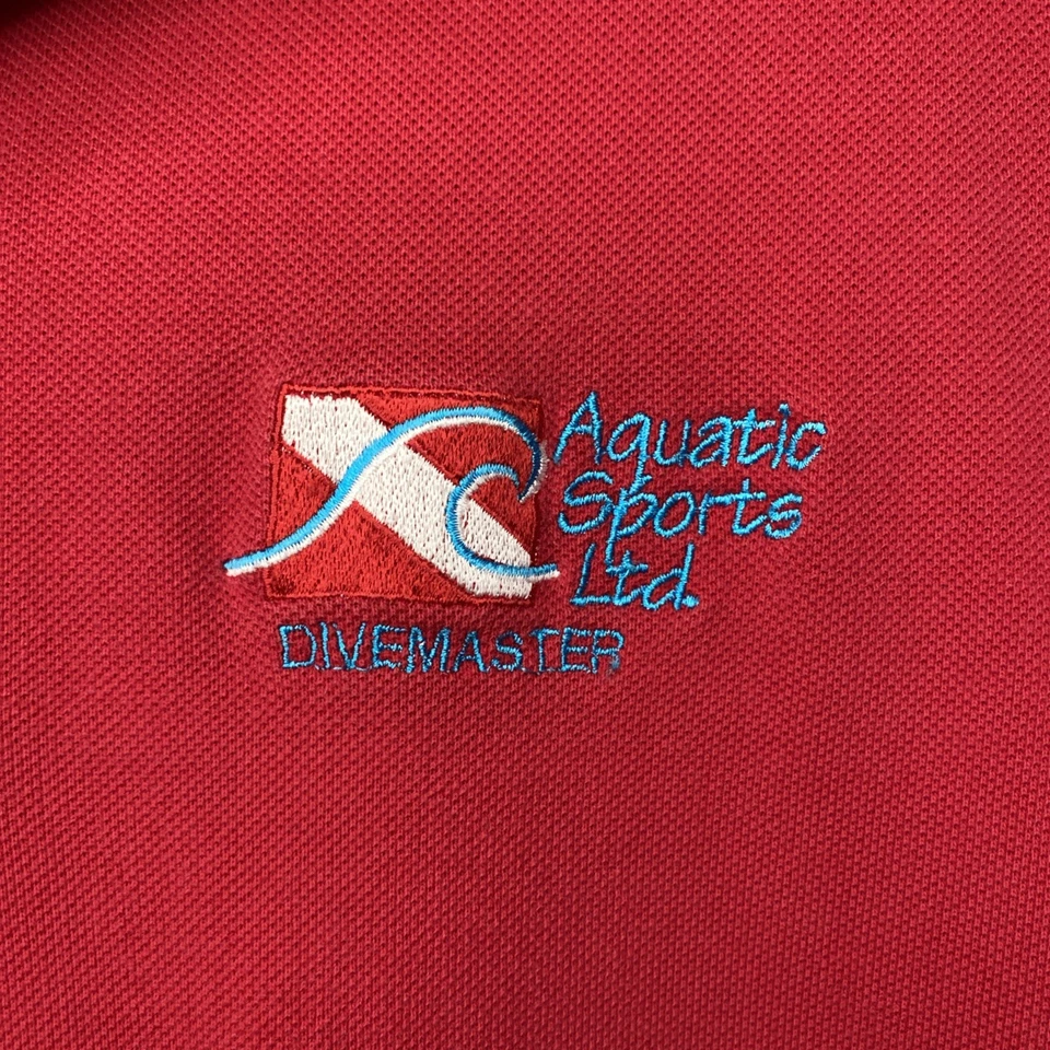 Vintage Aquatic Sports Dive Master Polo Faded Grunge 90s Adult Large L 22x30 - Image 3 of 4