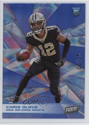 2022 Panini Player of the Day Blue 6/25 Chris Olave #68 Rookie RC 1u5y