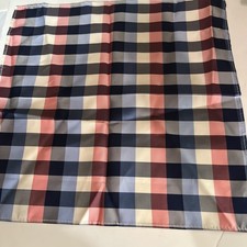 Tommy Hilfiger Mens Silk Pocket Square Red White Blues Check Plaid