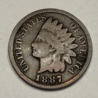 1887 Indian Head Cent Penny Coin  FREE SHIPPING