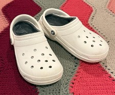 Crocs White Classic Lined Clogs M6 W8