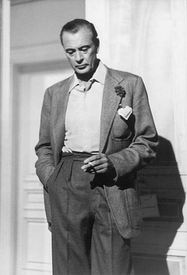 Gary Cooper in 1957 during the filming of Love in the Afternoon in- Old Photo