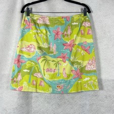 Vintage Lilly Pulitzer Skirt Women s 8 Green Private Island Print Floral