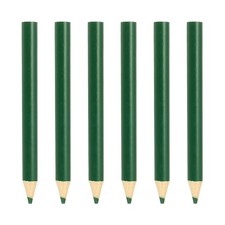 6 Pcs Wooden Colored Pencils Short Oil Based Colored Pencils, Dark Green