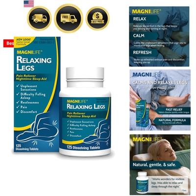 #ad Relaxing Legs Sublingual Tablets 125 Count Quick Dissolving Homeopathic Pai... $60.55