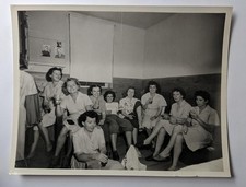 WWII ERA PHOTOGRAPH GROUP of 9 WOMEN DRINKING  SMOKING, POSSIBLY W.A.C. 