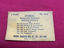 General Tools No. 84 Needle Point Replacements for No. 84 Scribers - pack of 12