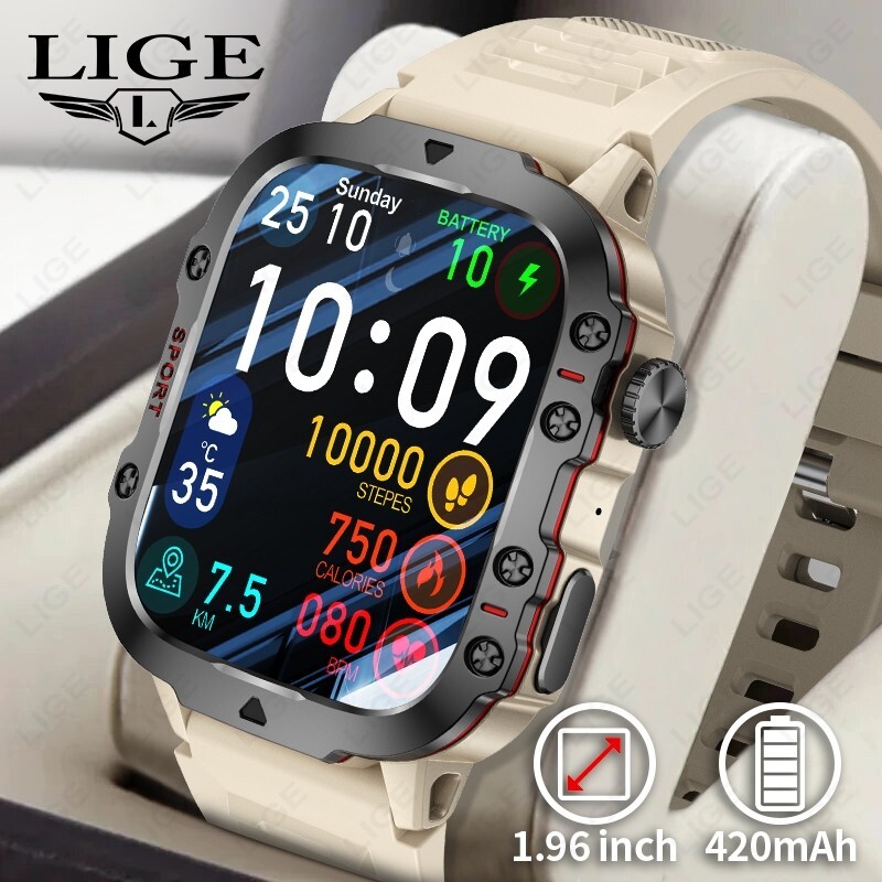 Smartwatch étanche avec batterie 420mAh et traceur de santé précis