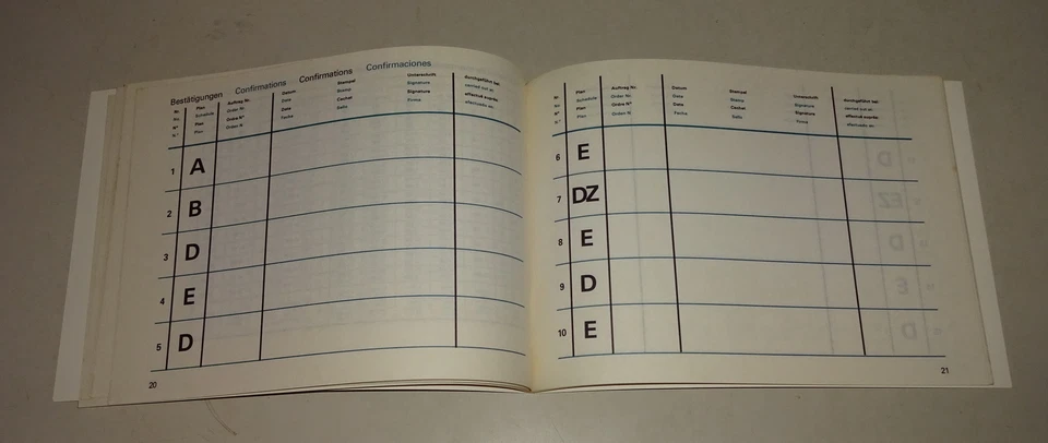 Wartungsheft blanko Mercedes Industriemotoren OM 401 / 402 / 403 / 404  08/1974 - Bild 3 von 3