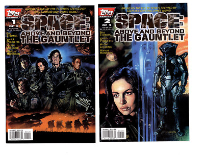 SPACE: ABOVE AND BEYOND THE GAUNTLET #1 & #2 TOPPS COMICS 1996 NM+ TV SERIES
