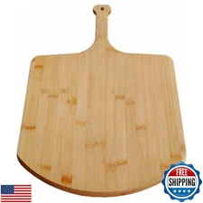 SWEIBIAI Pizza Board Pizza Peel Bamboo Pizza Cutting Board Wood Pizza Serving