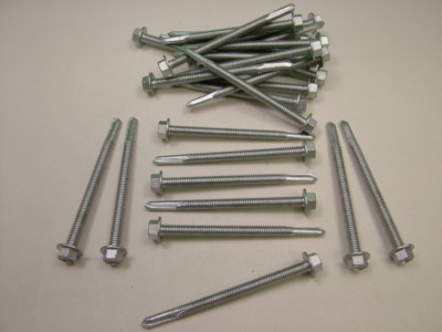 TEK Schrauben Bohrschraube Sechskantkopf 5,5 x 75mm lang Bohrspitze, 25er Pack