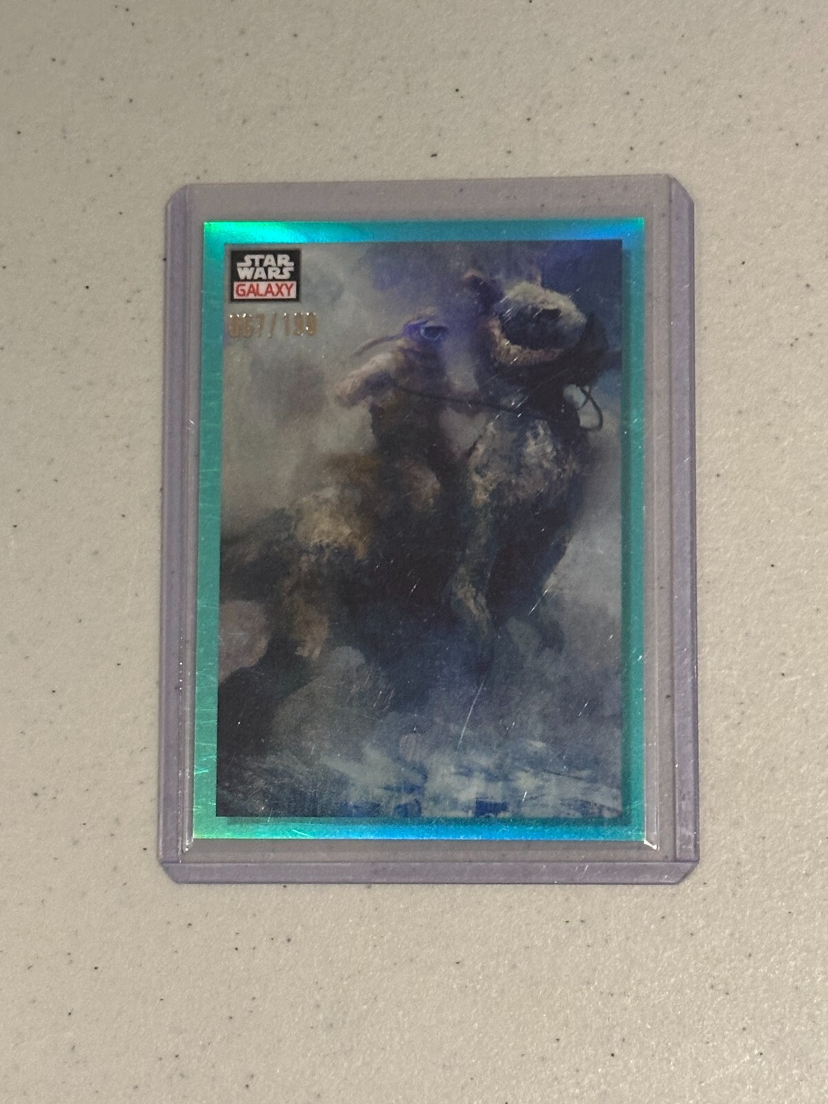 2023 Topps Chrome Star Wars Galaxy Aqua Refractor #/199 Predator & Prey #76