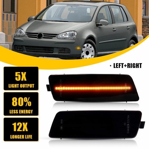 Amber LED Side Marker Signal Lights Lamps For 2006-2009 VW MK5 Golf/GTI Rabbit B - Picture 15 of 15