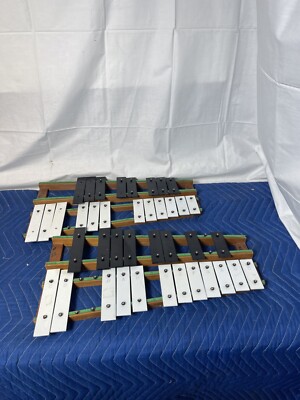Pair Of Student Xylophones Wooden Rhythm Band INC  Missing Some Keys