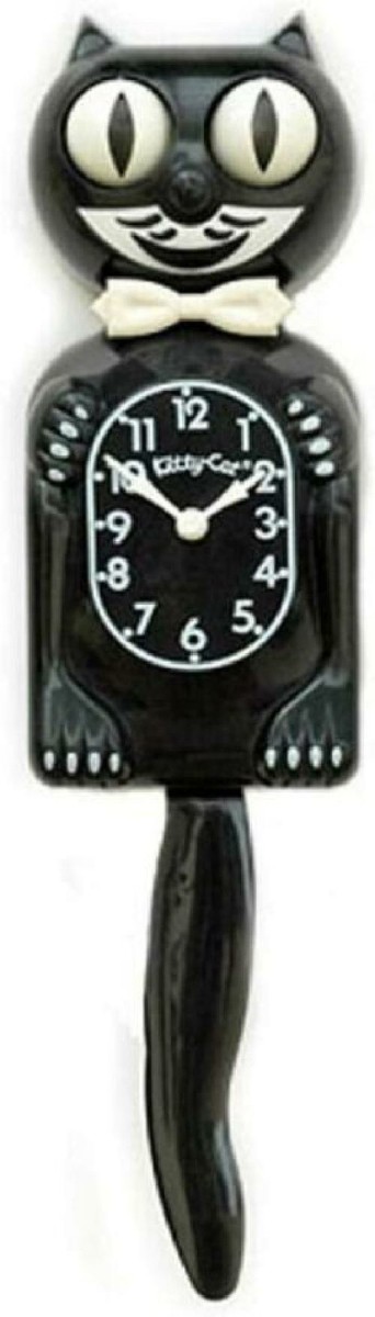 Felix Cat Classic Kit Kat Wall Clock Eyes Roll Tail Wags Childrens