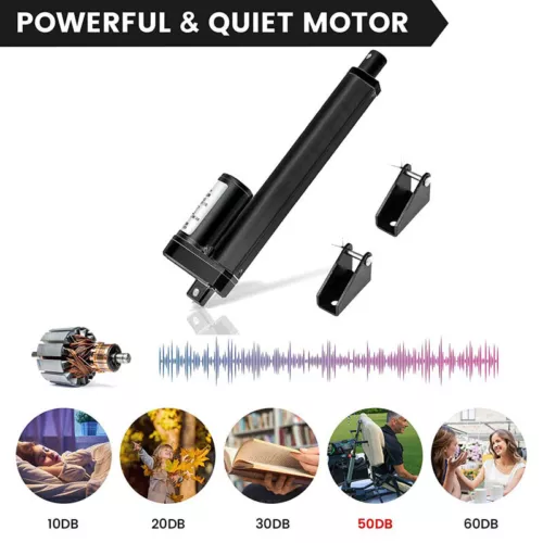 Actuador lineal eléctrico 12V motor 2000N 300mm 500mm 900mm IP65 - Imagen 6 de 45