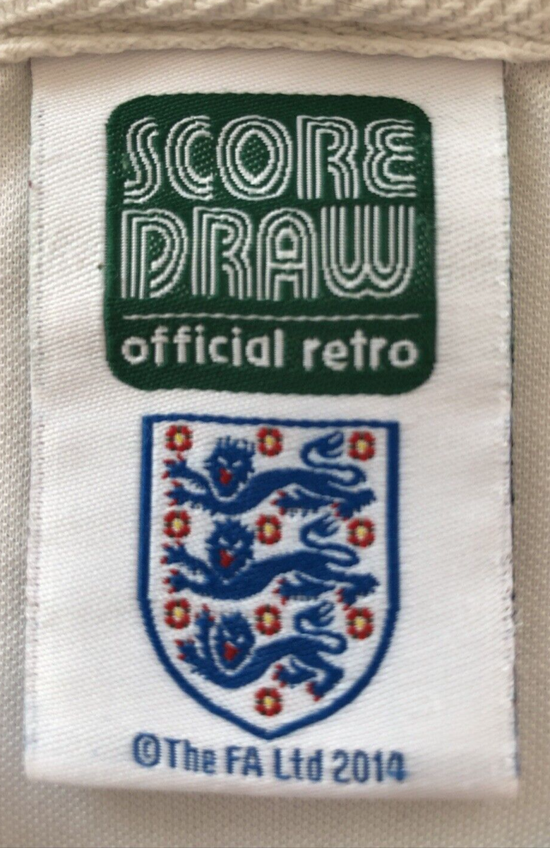 Rétro Score Résultat Angleterre 1980-1982 Football Domicile Chemise