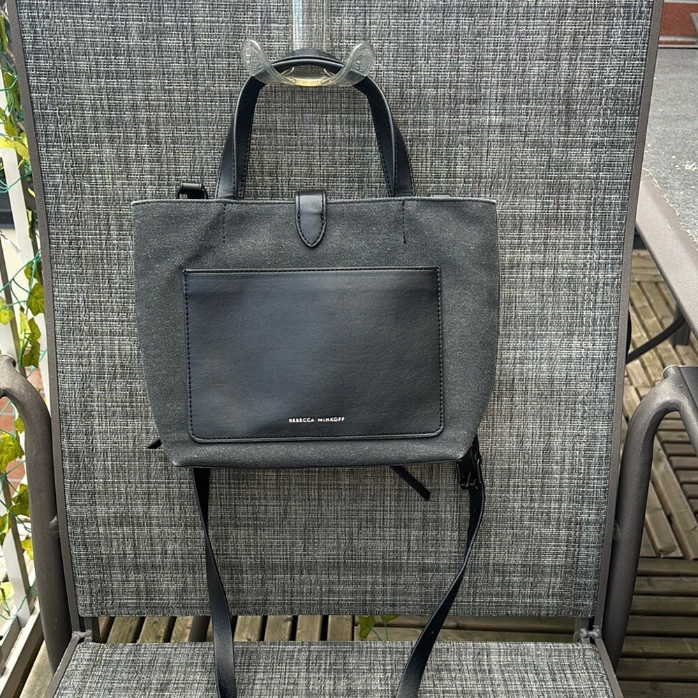 Rebecca Minkoff Megan Mini Tote Bag in Black & Gray