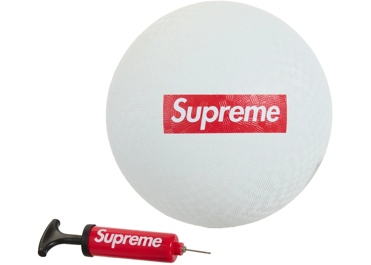 Supreme x Franklin Playground Ball and Pump White Red Supreme x Franklin Playground Ball and Pump White Red