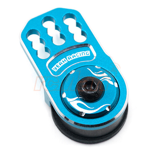 Yeah Racing Aluminum Plate Servo Saver Blue for Tamiya & other RC Cars