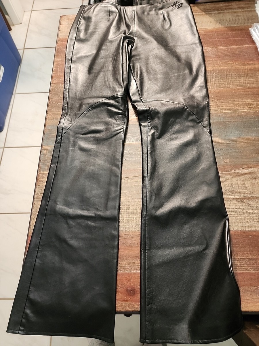 Harley Davidson Premonition Womans 8 Soft Black Leather Pants