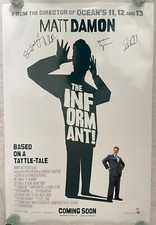 The Informant x4 Cast Signed 27x40 Poster PSA/DNA Matt Damon Steven Soderbergh The Informant x4 Cast Signed 27x40 Poster PSA/DNA Matt Damon Steven Soderbergh