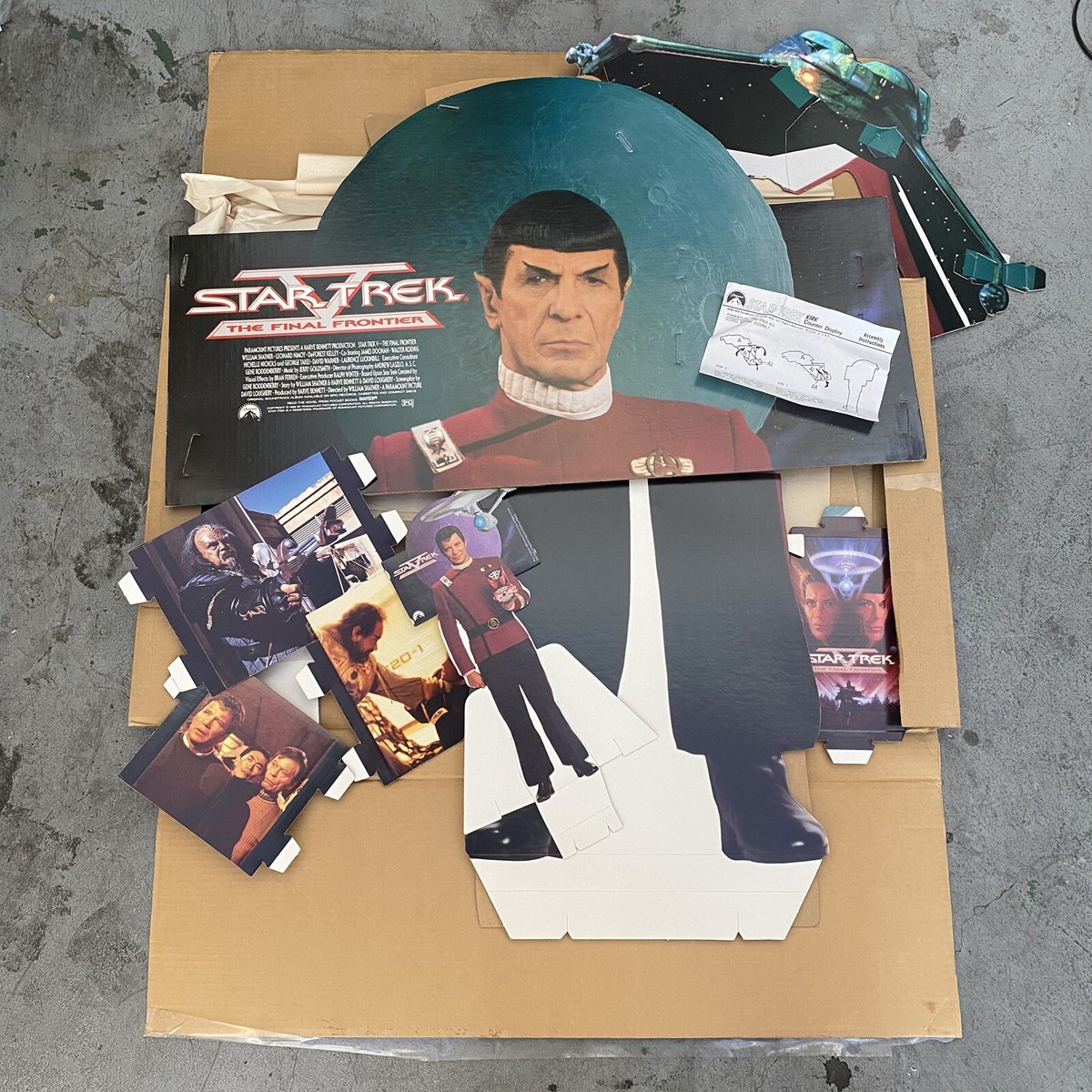 Star Trek V: The Final Frontier STANDEE Captain Kirk Movie Cardboard Promo 