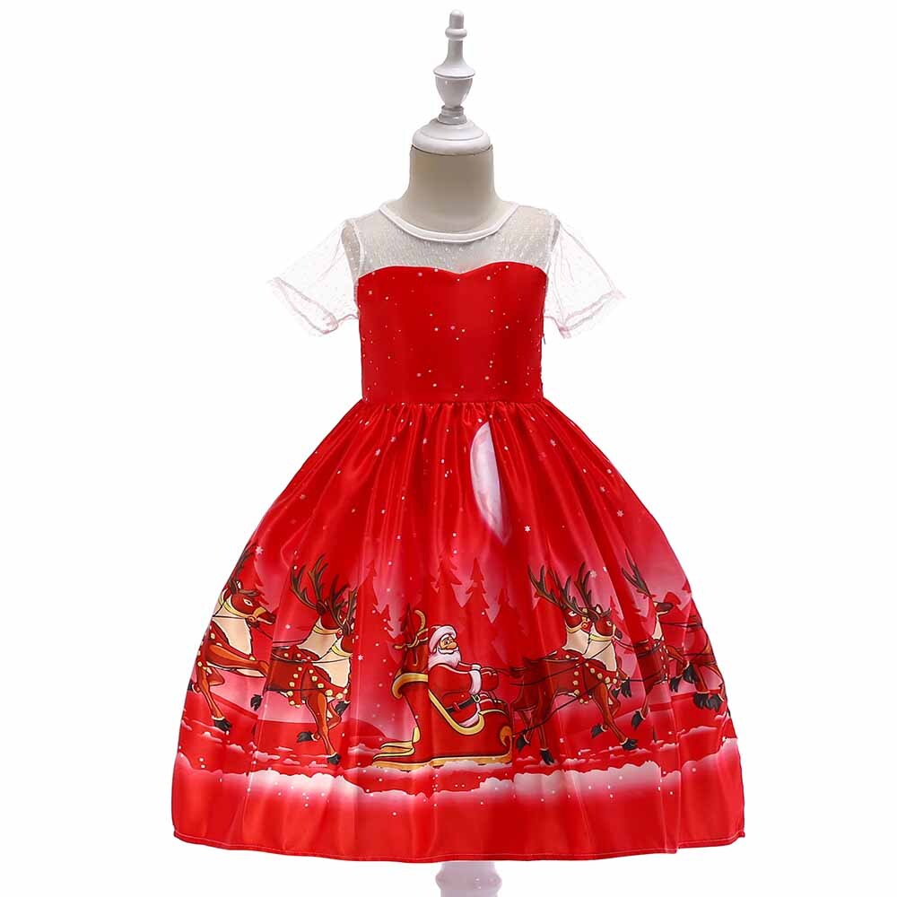 white christmas dresses Baby/Kids/Toddler Girls Christmas Dress for Xmas Party 4-5Y main image 1