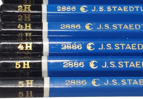 Vintage JS Staedtler Mars Pencils 2886 Lumograph 12 Pencils in Original Tin - Picture 9 of 9