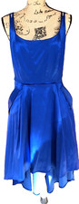  Women's Teaseme Royal Blue Hi-Low Formal Dress Gown w/ Pockets Junior Size 13