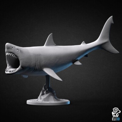 Weißer Hai angreifend - Eli 3D/Tier/Dinosaurier/Fantasy/Miniatur